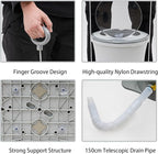 Mini Portable Washing Machine, 2 in 1 Hand Cranked Manual Clothes Non-Electric Washing Machine and Spin Dryer, 9L Capacity Washer/Dryer for Camping, Apartments, RV's, Outdoor (White Large)