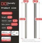 homdiy 10 Pack Adjustable Brushed Nickel Cabinet Pulls 2" to 8.8" (51-224mm) Adjustable Hole Distance Drawer Pulls