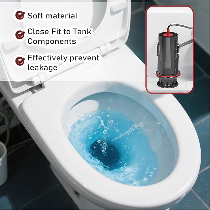 Flush Valve Seal for Kohler, 2 Pcs Canister Flush Valve Seal Replacement, Toilet Tank Parts for K-GP1059291 K-4436, Silicone Material Toilet Parts Inside Tank