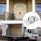 QWORK 2 Pack Hidden Shackle Padlock Keyed Alike,Heavy Duty Hasp 73MM Van Door Padlock for Trucks, Gates, Vans, Vending Machines - with 2 Keys and Hasp