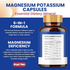 Magnesium Glycinate Capsules 500 mg - Magnesium Supplement with Potassium, Zinc, Vitamin C, D3, B6 - Support Proper Sleep & Rest - Maintain Muscle & Heart Health - 120 ct Easy to Swallow Vegan Pills