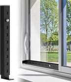 Adjustable Window Lock Bars Vertical, Small Window Bars Security Inside, Window Locks for Up and Down Windows, Window Ac Unit Ssecurity Bars Extends from 9.8-16.7 in -Black (Steel 2 Pcs)