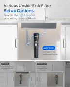 Waterdrop 15UB Under Sink Water Filter, Under Sink Water Filtration System for 2 Years, NSF/ANSI 42 Certified, Reduces PFAS, PFOA/PFOS, Lead, Under Sink Water Filter with Faucet, 19K Gallons