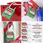 TRADESAFE Lockout Tagout Locks Set - 7 Green Loto Locks, Lockout Locks Keyed Different, 2 Keys Per Lock, OSHA Compliant Lock Out Tag Out Padlocks, Safety Padlocks for Electrical Lockout Tag Out Kits