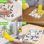 Dachshund Dog Gifts Swedish Dishcloths, 6 Pack Swedish Dish Cloths for Kitchen, Dog Absorbent Reusable Cellulose Sponge Cloths Kitchen Towels