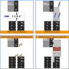 Generator Interlock Kit Compatible with Square D Vertical Main 150 or 200 Amp Breaker,3 1/4 to 4 Inch Spacing Between Main and Branch Breaker,Electrical Interlocking Panel.