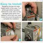 QQZ Piezo Ignitor & Bracket SP14410, for Rheem Water Heaters Parts, Water Heater Igniter