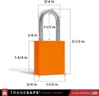 TRADESAFE Lockout Tagout Locks Set - 10 Orange Aluminum Loto Locks, Keyed Different Lock Out Tag Out Padlocks, 2 Keys Per Lockout Padlock, OSHA Compliant