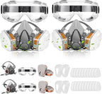 Reusable Half Face and Full Face Gas Mask with Activated Carbon Filter Against Organic Vapor/Dust/Chemical