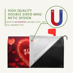 Valentine's Day Mailbox Covers Magnetic Large Size 25.5x21 Inch Red Heart Mailbox Cover Oversized Love Post Letter Box Wraps for Outdoor Garden Decorations