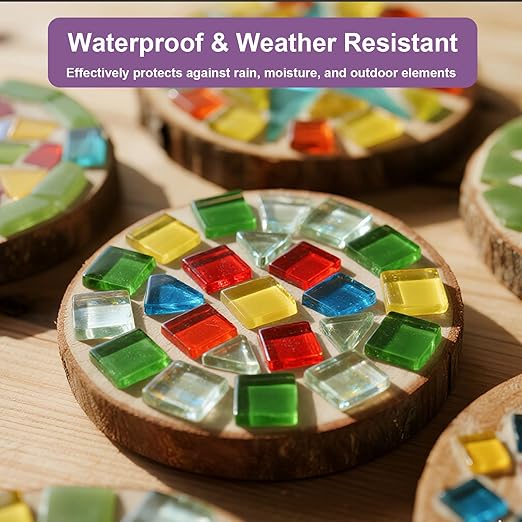 200g Mosaic Tile Glue Clear, Mosaic Adhesive, Strong Bond, Fast Drying, Waterproof, Non-Toxic, Perfect for DIY Tile Art Projects & Craft Enthusiasts