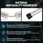 Magnesium Flexible Water Heater Anode Rod- Magnesium Anode Rod for Rheem, Reliance, Richmond, Kenmore, GE, 44 Inch Long, 0.8 Inch Diameter, 3/4 Npt Thread, 1-1/16 Inch Hex Socket Tool and Teflon Tape