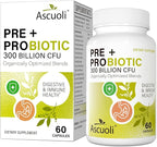 Probiotics for Women & Men - 300 Billion CFU, 22 Strains Probiotics + 15 Organic Herbs Blend, Daily Probiotics for Digestive Health, Immune, Gut, Bloating - 60 Capsule