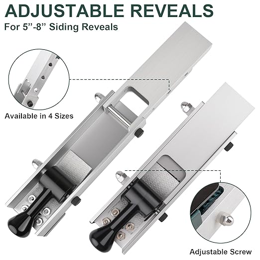 2 Piece Siding Installation Tools, Lap Tool Gauge with Adjustable Reveals, Siding Mounting Kit for 5/16” Fiber Cement Sidings, Heavy-Duty Support for Boards and Planks