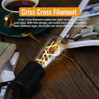 OMED Dimmable LED Vintage Edison Bulbs, ST64 2700K Soft White Fishbone Filament Antique Edison Bulbs Whit E26 Base 60 Watt Equivalent, 6W 600LM Old Fashioned Amber Glass Spiral Light Bulbs 12 Pack