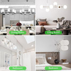 BUBO G9 LED Bulb 6000K Daylight 430 Lumens, 3W Equivalent 40W T4 G9 Halogen Replacement, 360°Beam Angle 120V Non-Dimmable No-Flicker G9 Light Bulbs for Crystal Chandelier Lighting, 20 Pack