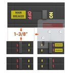 Generator Interlock Kit Fit for Square D QO or Homeline 150 and 200 Amp Panels 1-3/8 Inch Space Between Main & Generator Breaker