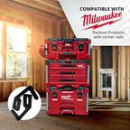 Packout Extension Cord Holder for Alpha Rail System Compatible with Milwaukee Packout Tool Box - Fits Packout Organizers - Perfect Packout Accessories Upgrade & Packout Mods Solution - Black