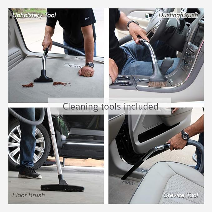 VacuMaid GV50BPRO Professional Wall Mounted Garage and Car Vacuum with 50 ft. Hose and Tools