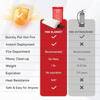Emergency Fire Blanket for Home and Kitchen Safety - 100% Glass Fiber 40 * 40 Inches Fire Blanket for Kitchen, Car, Office, and School - Fire Blankets Emergency for Home (6 Pcs)