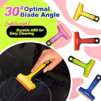 DIYSELF-Razor-Blade-Scraper, 1 Pack Razor Blade Scraper, Extra 5 PCS Orange Plastic Blades, Razor Blade Scraper Tool for Cleaning, Glass Scraper for Windows, Razor Scraper Tool for Car, Cooktop