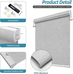 SmartWings Motorized Smart Blinds with Remote, Custom Automatic 100% Blackout Roller Shade Compatible with Alexa/Homekit/Google, Electric Smart Blinds for Indoor Windows, Safari Smoke