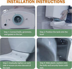 3'' Toilet Tank to Bowl Coupling Kit, Fits for American Standard Champion 4 Toilet Parts AS738756-0070A, Includes Gasket, Bolts and Other Essential Parts for Most 3 Inch Flush Valve Opening Tanks