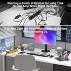 HEZI 20A Power Strip Surge Protector Durable Metal 8-Outlet with Heavy Duty 20 Amp Extension Cord,12 Gauge for Garage,Workshop & Industrial Use with 6-20R T-Slot Outlets,4800J(Yellow,6FT)