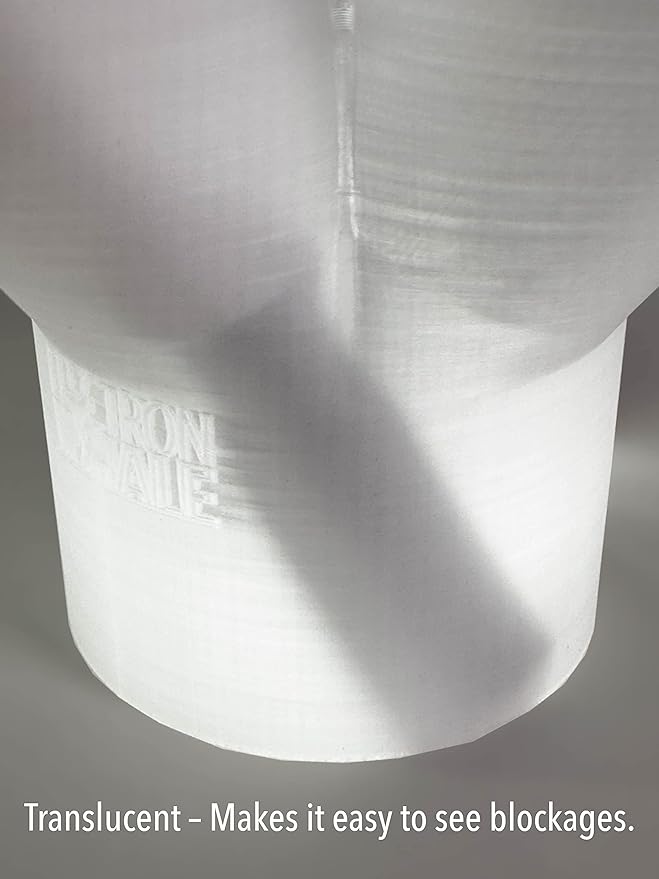 4" to 2-1/2" 4-Way Dust Collection Splitter Junction Fitting, Multi Port Fits Standard Hoses and Shop Vac Accessories, Dust Medusa, White Translucent