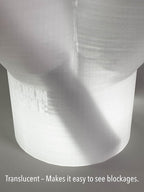 4" to 2-1/2" 3-Way Dust Collection Splitter Junction Fitting, Multi Port Fits Standard Hoses and Shop Vac Accessories, Dust Medusa, White Translucent