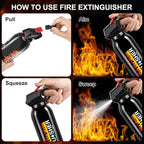 Fire Extinguisher for Home - Car Fire Extinguisher with Mount, Small A B C K Fire Extinguisher, Water-Based Fire Extinguishers for Car/House/Kitchen/Truck/Marine/Boat/Vehicle/utv/rv (3)