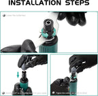 1/4" Air Die Grinder Kit Straight Pneumatic 22000 RPM Rear Exhaust Polisher with 1/4"(6MM) and 1/8"(3MM) Collets Mini and Compact Size, Polishing Tool