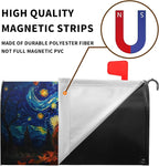 Halloween Pumpkin Magnetic Mailbox Cover Large Size 25.5 x 21 Van Gogh's Starry Night Mailbox Wraps Cover Oil Painting Decorations Post Box Cover for Garden Yard Outdoor Decor