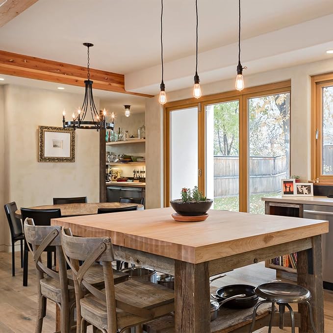 Vintage LED Edison Bulb Dimmable 60W Equivalent 750 Lumens, 6W Light Bulbs Warm White 2700K, Antique ST58 Filament Bulb E26 Base, CRI 90+, Clear Glass, Pack of 24