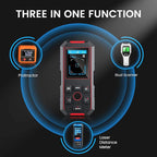 Stud Finder with 196ft Laser Measure, 3 in 1 Electric Wall Scanner Sensor with ±0.1° Digital Level Lithium Battery, LCD Studs Detector Audio Broadcast for Wood Magnetic Metal AC Wire Finding