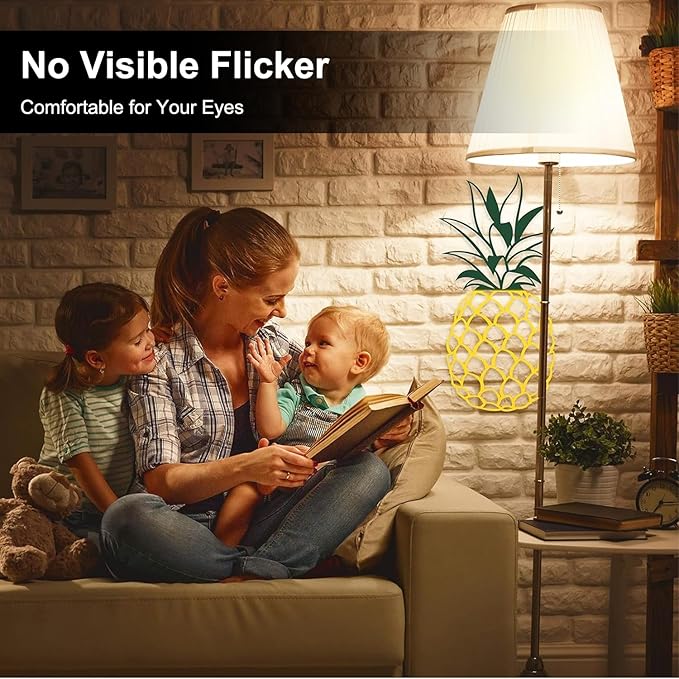 TJOY 24 Pack A19 LED Light Bulbs Warm White 3000K, 60 Watt Equivalent, Efficient 9W, E26 Standard Base, Non Dimmable Energy Saving Warm Light Lamp Bulb, 800LM, 120V, for Home, Bedroom, Living Room