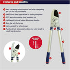 Spear & Jackson 8290RS Razorsharp Heavy Duty Telescopic Ratchet Anvil Loppers, Multicoloured