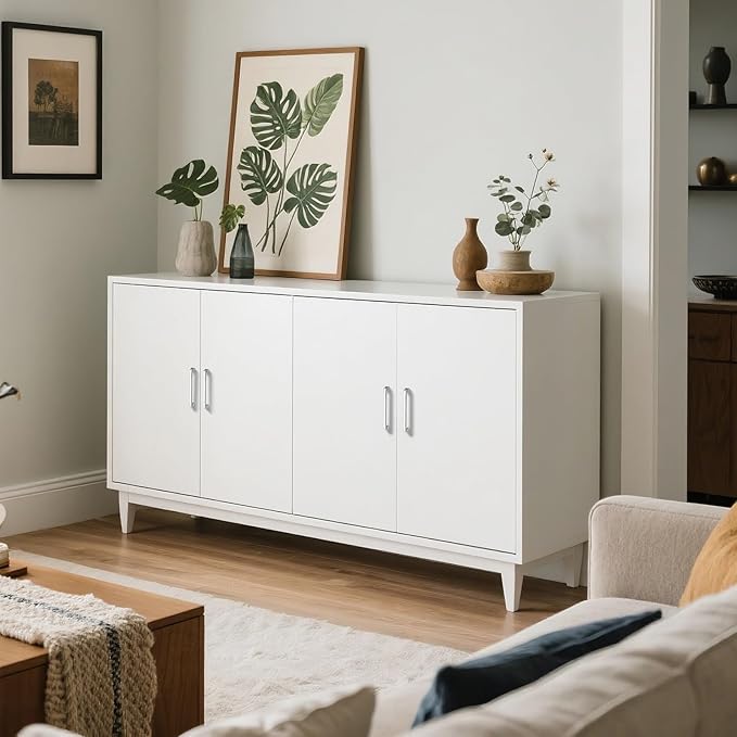 10 Pack 6.3 Inch(160mm) Hole Center Polished Chrome Modern Cabinet Pulls Kitchen Cabinet Handles Kitchen Cabinet Hardware Timeless Drawer Pulls for Dresser Cupboard Wardrobe, Chrome(6.3x10)