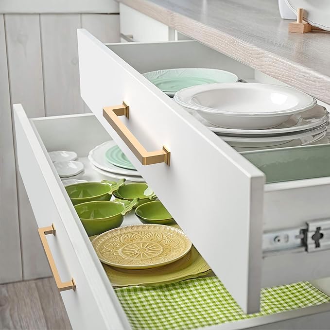 FILTA 5 Inch(128mm) Hole Centers Champagne Bronze Cabinet Pulls(Set of 10),Champagne Cabinet Pulls Zinc Alloy Kitchen Cabinet Handles Cabinet Hardware for Cabinets Cupboard Drawer