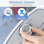 ARLIME Mini Washer and Dryer Combo, 5.5 Lbs Mini Laundry Washer, Semi-automatic Washing Machine with Drain Hose & Spin Tub, Small Washing Machine for Drom RV Apartment (Grey)