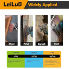 LEILUO 120 Pcs 90MM Oscillating Multi Tool Sandpaper Accessories Fits 3-1/2 Inch Pads Compatible with DeWalt Bosch Milwaukee and More