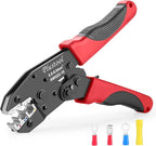 Crimping Tool for Insulated Electrical Connectors AWG 22-10 - Ratcheting Wire Terminal Crimper - Crimping Pliers - Crimper Tool Electrical - Crimp Tool