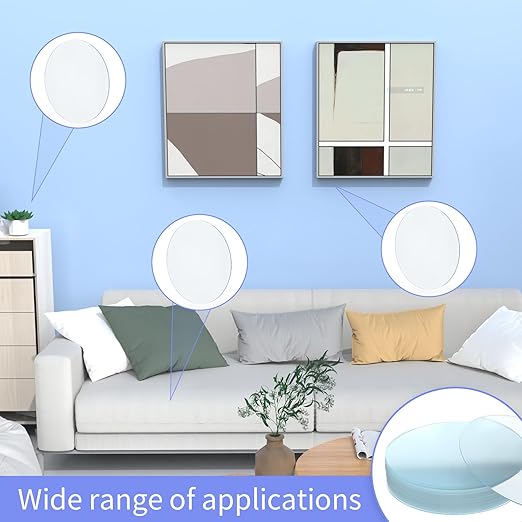 30PCS Heavy Duty Double Sided Adhesive Mounting Circle Tape- Waterproof,Strong Adhesion,Clear, High Strength,No Residue Removability for Hanging,Wall Mounting, Home Decor,Adhesive for Shower