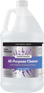 Clean Revolution SuperCharged Multi-Surface Cleaner, Non-Toxic, Eco-Friendly & Plant-Based, Ready to Use, Seaside Lavender, 128 Fl Oz