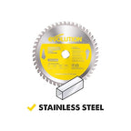 Evolution Power Tools 180BLADESS Stainless Steel Cutting Saw Blade, 7-Inch x 48-Tooth, Yellow