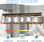 E26 Bulb, Non-Dimmable Edison Bulbs 60 watt Equivalent LED, 4000K Daylight White, ST58 Vintage Light Bulbs, 90+ CRI, 6W 600LM, E26 Medium Base, Clear Glass, 18 Pack