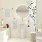 TURS Brushed Gold Bathroom Hardware Set 5 Piece, SUS304 Stainless Steel Bath Towel Bar Set, 24 Inch Bathroom Accessories Kit Wall Mounted