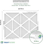 20x24x1 Air Filter 4 Pack, MERV 8 Pleated Dust Defense Air Filters Replacement Air Conditioner HVAC AC Furnace Filter, Durable and Lightweight