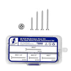 QISHENG 80 PCS #8 Stainless Steel Phillips Flat Head Wood Screws Assortment Set,Stainless Steel 18-8 A2(304) Screw,Home Screw Kit