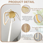 Flashing God H138 Modern Chandelier 6-Rings Large Chandelier for High Ceiling Led Dimmable Ring Pendant Lighting Gold Contemporary Chandeliers for Villa Foyer Entrance Living Room